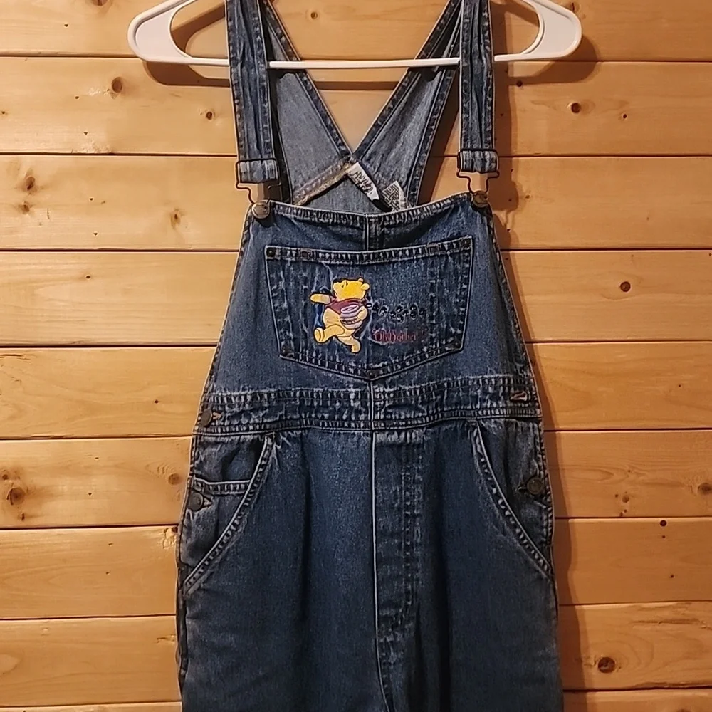 Vintage Winnie The Pooh Overalls Girls Size Small 90's